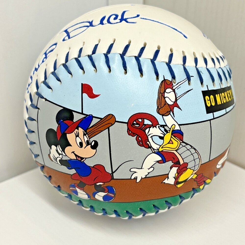 Vintage Disney Baseball Ball Fotoball Mickey Mouse Donald Duck